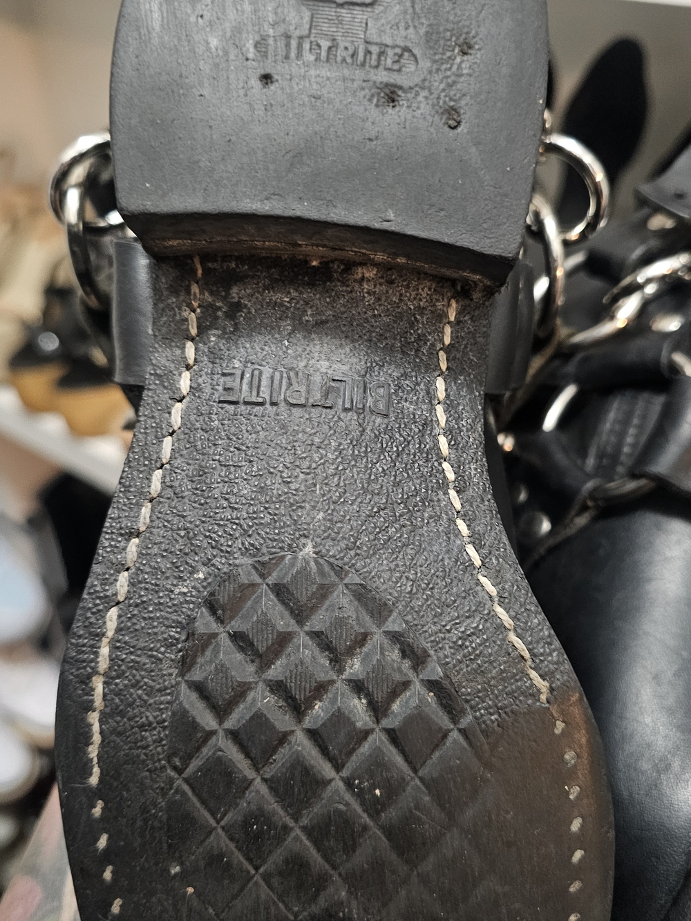 SALE!! Frye Black Leather 12R Harness Boots - Picture 11 of 13